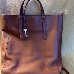 Fossil Women's Camilla Leather Convertible Backpack Purse Handbag